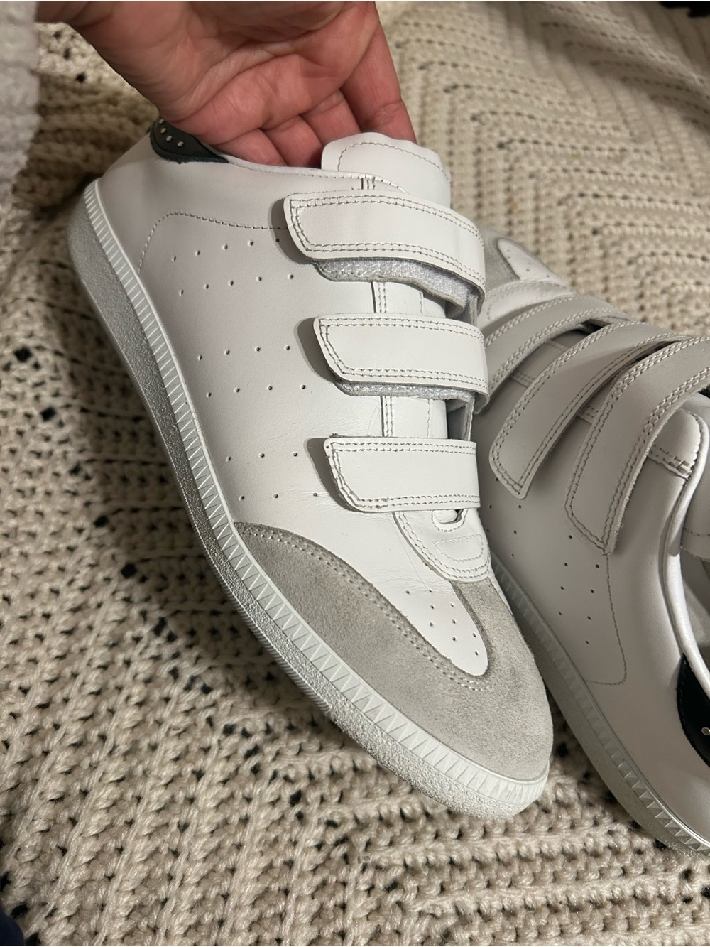 Isabel Marant White Sneakers with Black Heel Detail - Picture 8 of 8